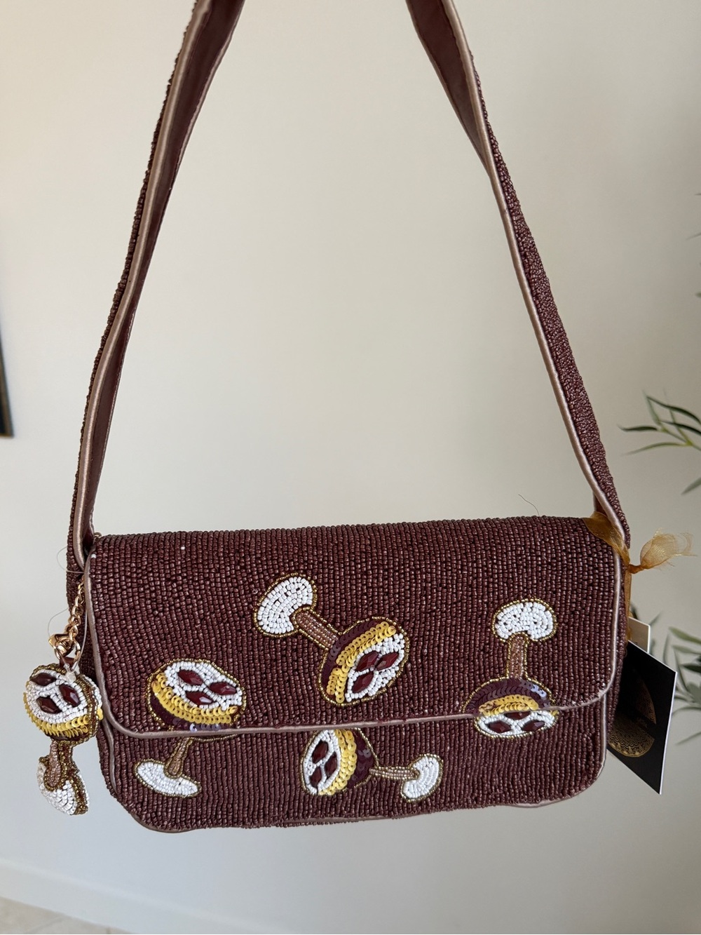 Espresso Martini Beaded Shoulder Bag 🍸